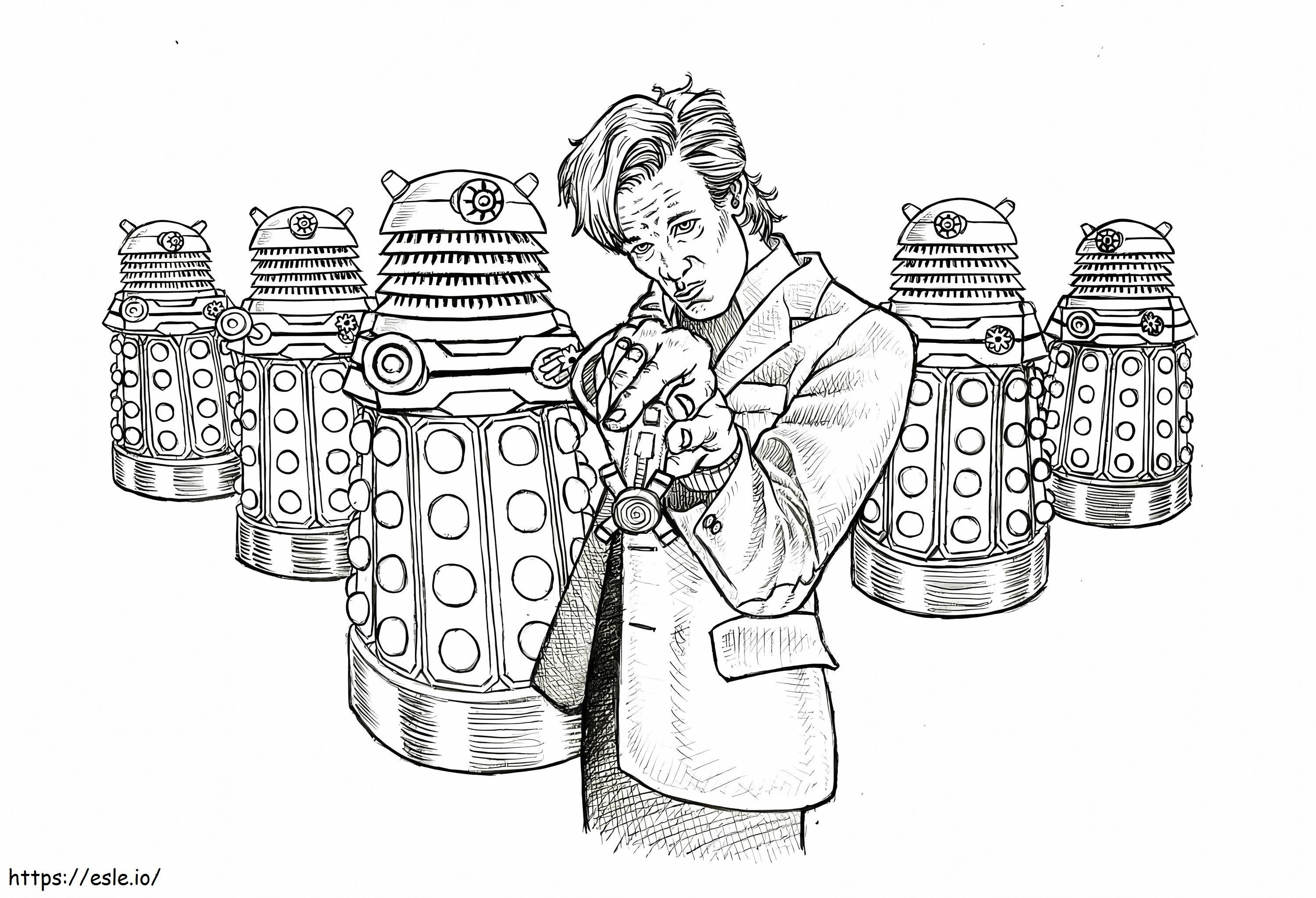 Coloriage Docteur Who 5 à imprimer dessin