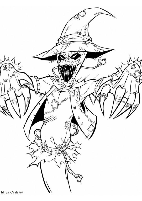 Kauhu Scarecrow värityskuva