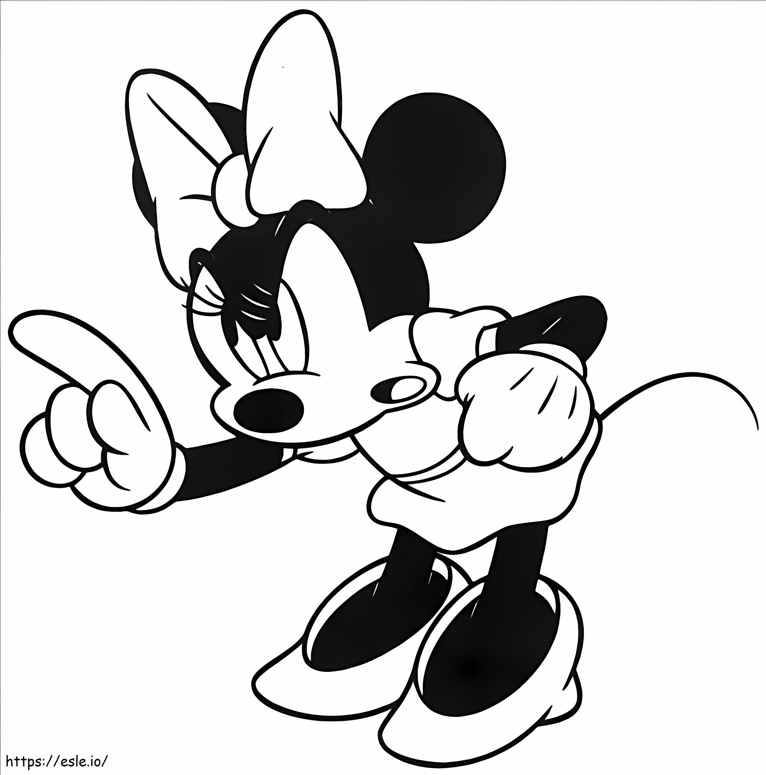 Coloriage Minnie Mouse et Colere à imprimer dessin