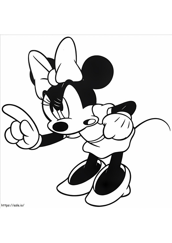 Minnie Mouse Seorang Colere Gambar Mewarnai