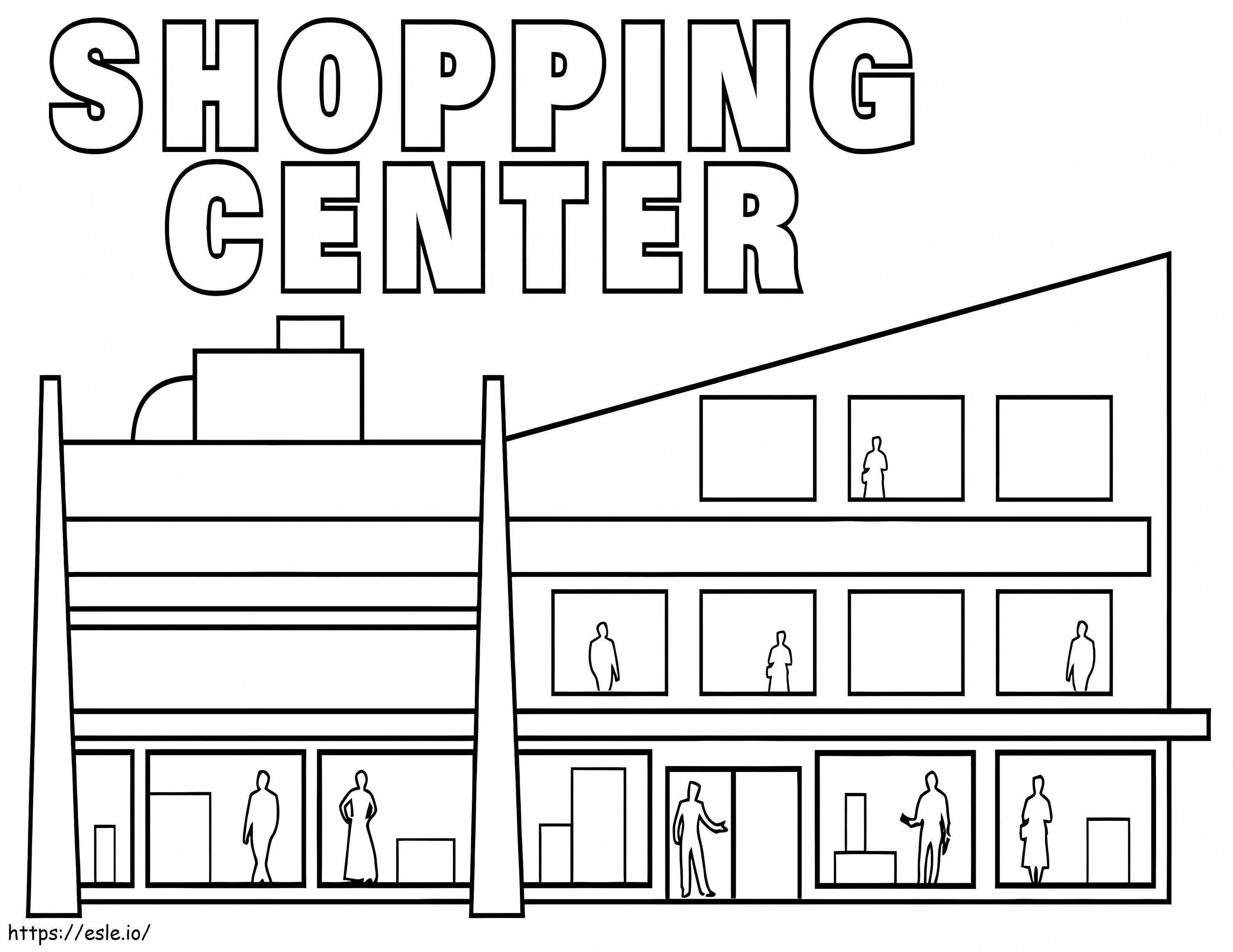 Shopping Center Mall coloring page