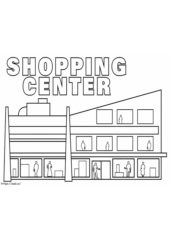 Centro Comercial para colorir