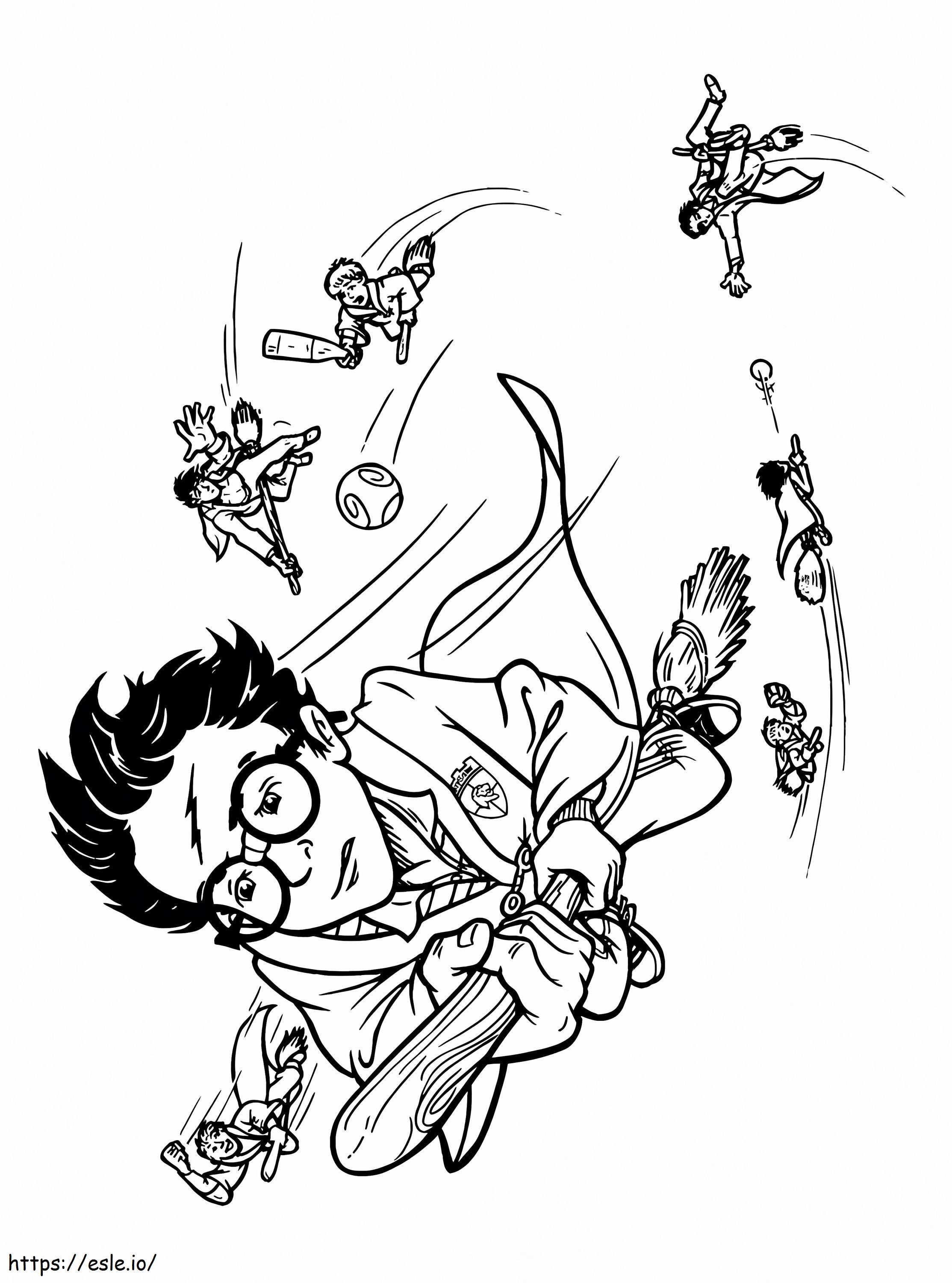 Harry Potter Au Quidditch 760X1024 ausmalbilder