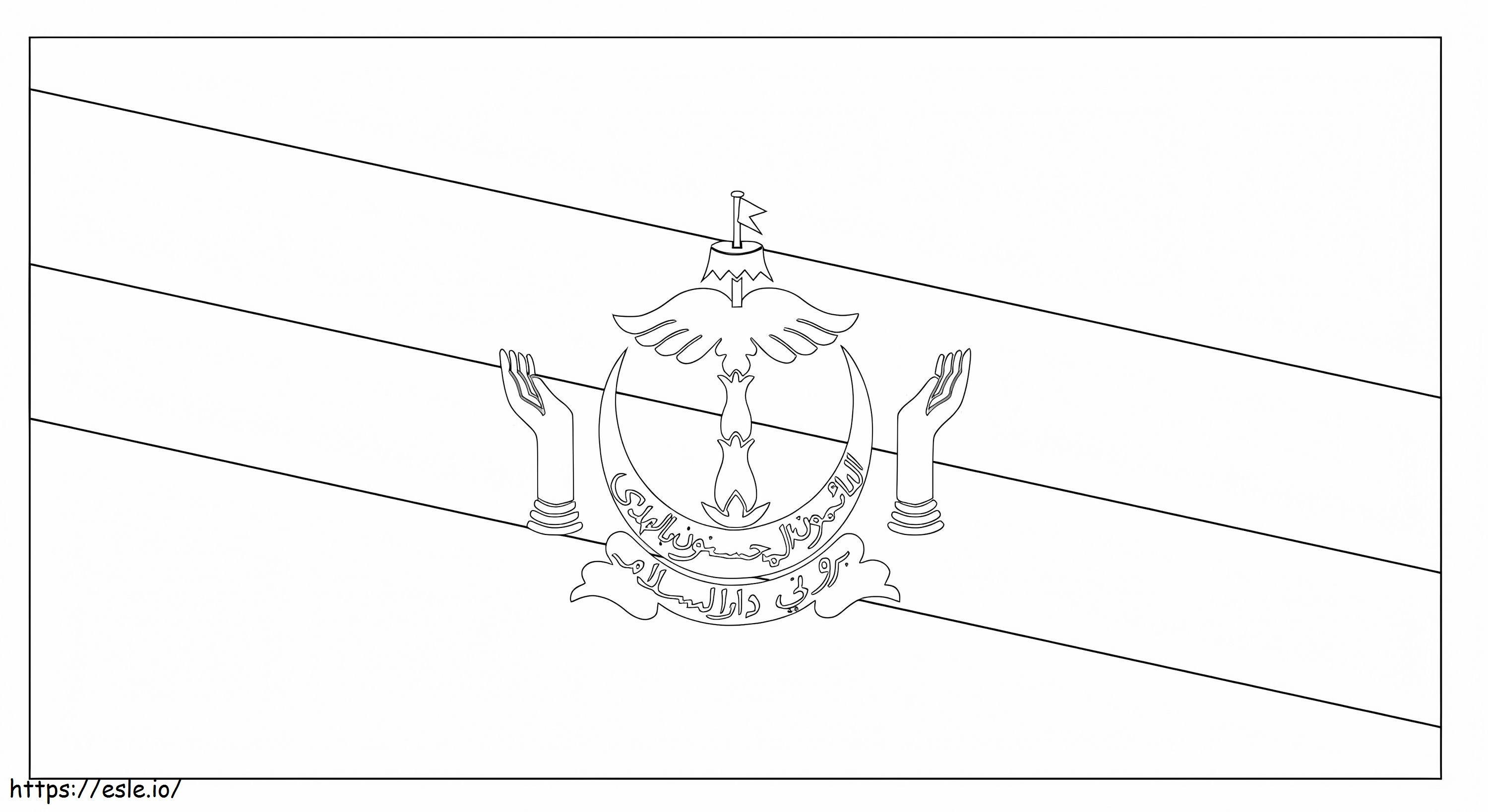 Brünette Flagge ausmalbilder