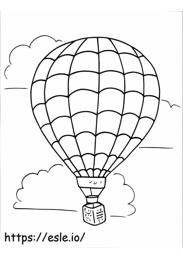 通常の熱気球 ぬりえ - 塗り絵