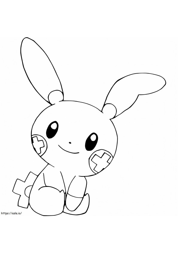 Adorable Plusle Pokemon coloring page