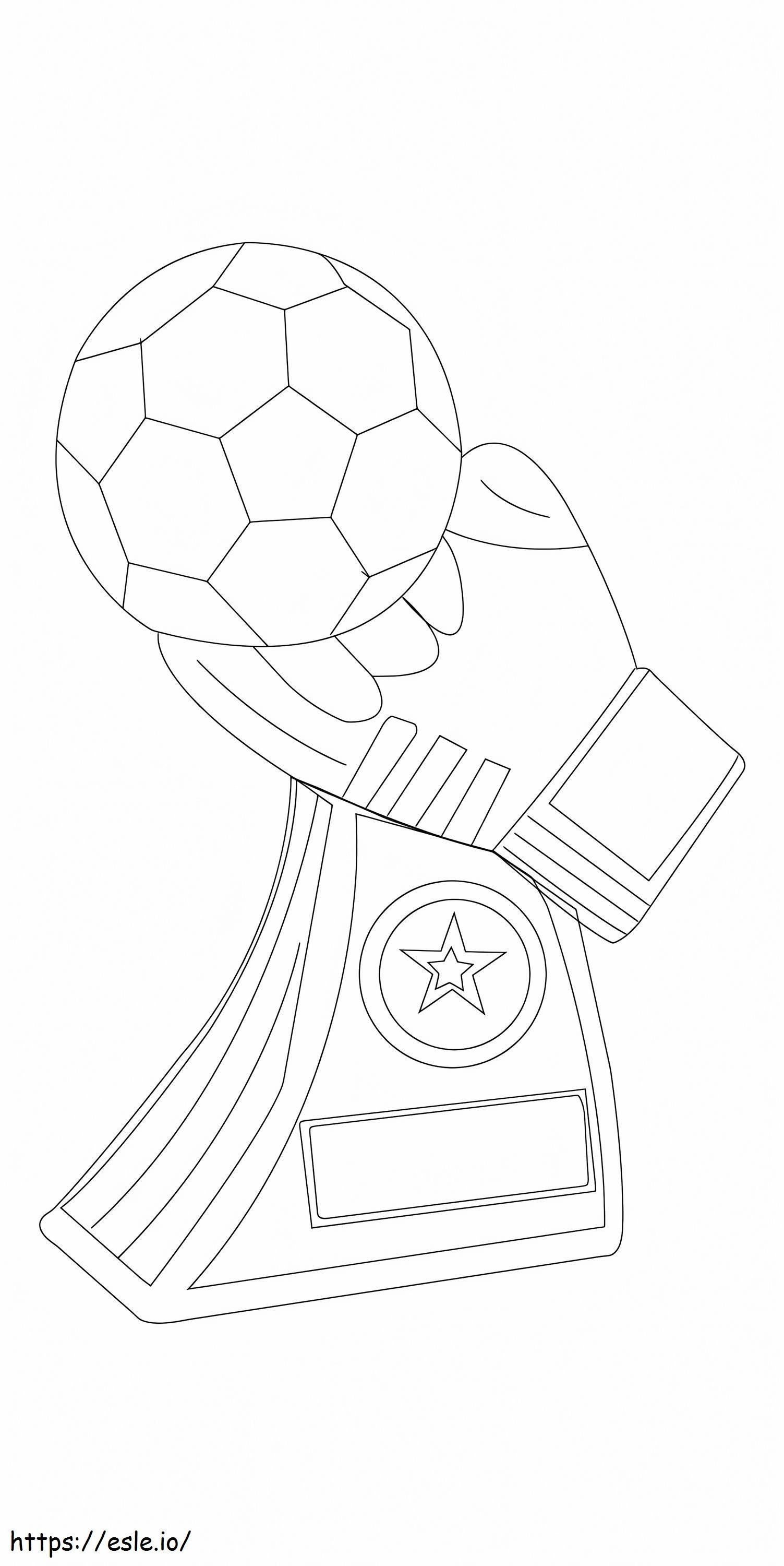 Trofeo de fútbol de oro para colorear