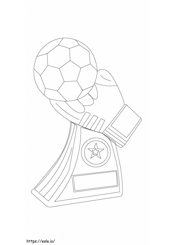 Coloriage Trophée d'Or de Football à imprimer dessin