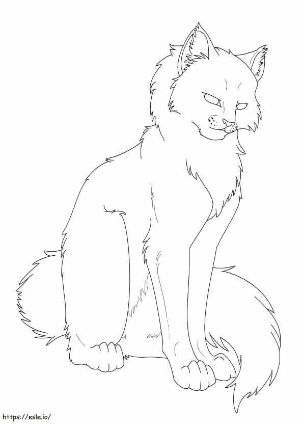 Amazing Warrior Cat coloring page