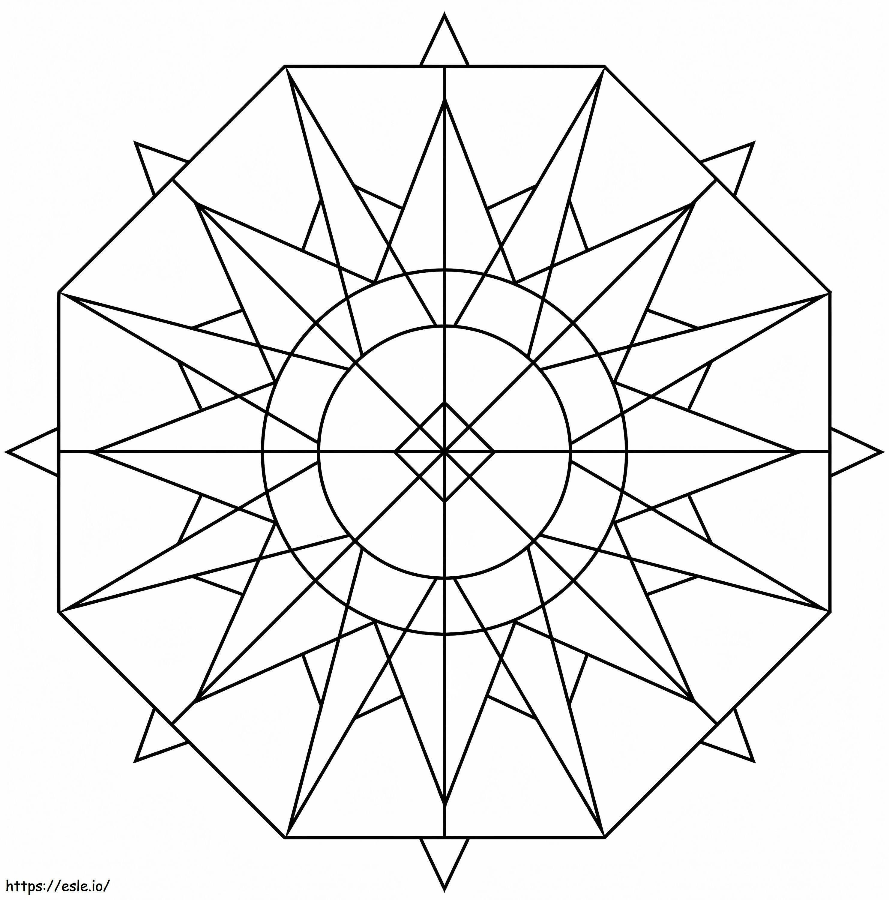 Kaleidoskop-Design ausmalbilder