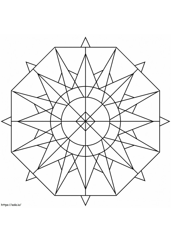 Kaleidoskop-Design ausmalbilder