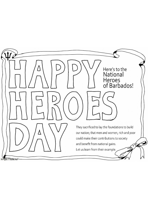 Happy Heroes Day coloring page