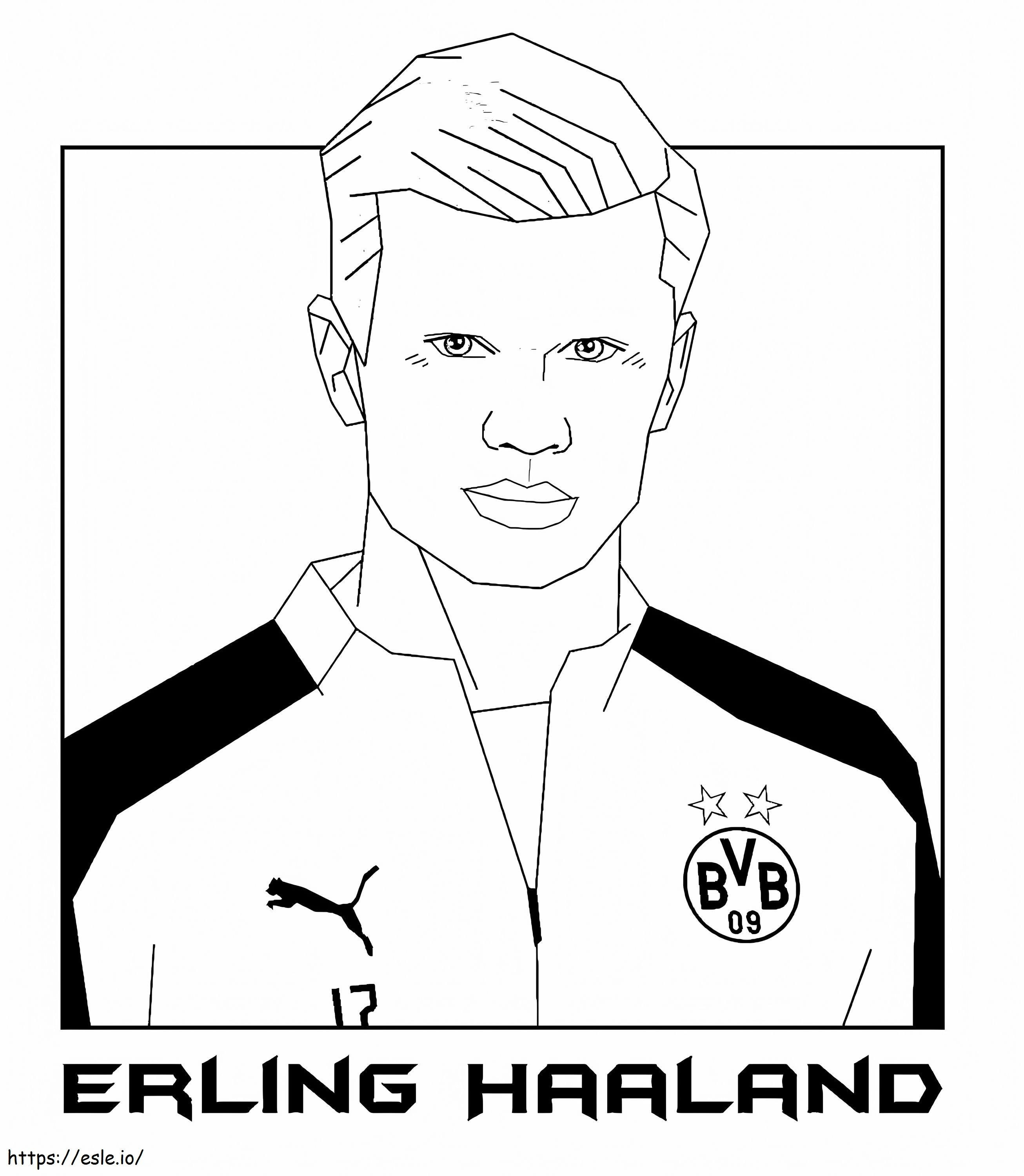 Erling Haaland To Color coloring page