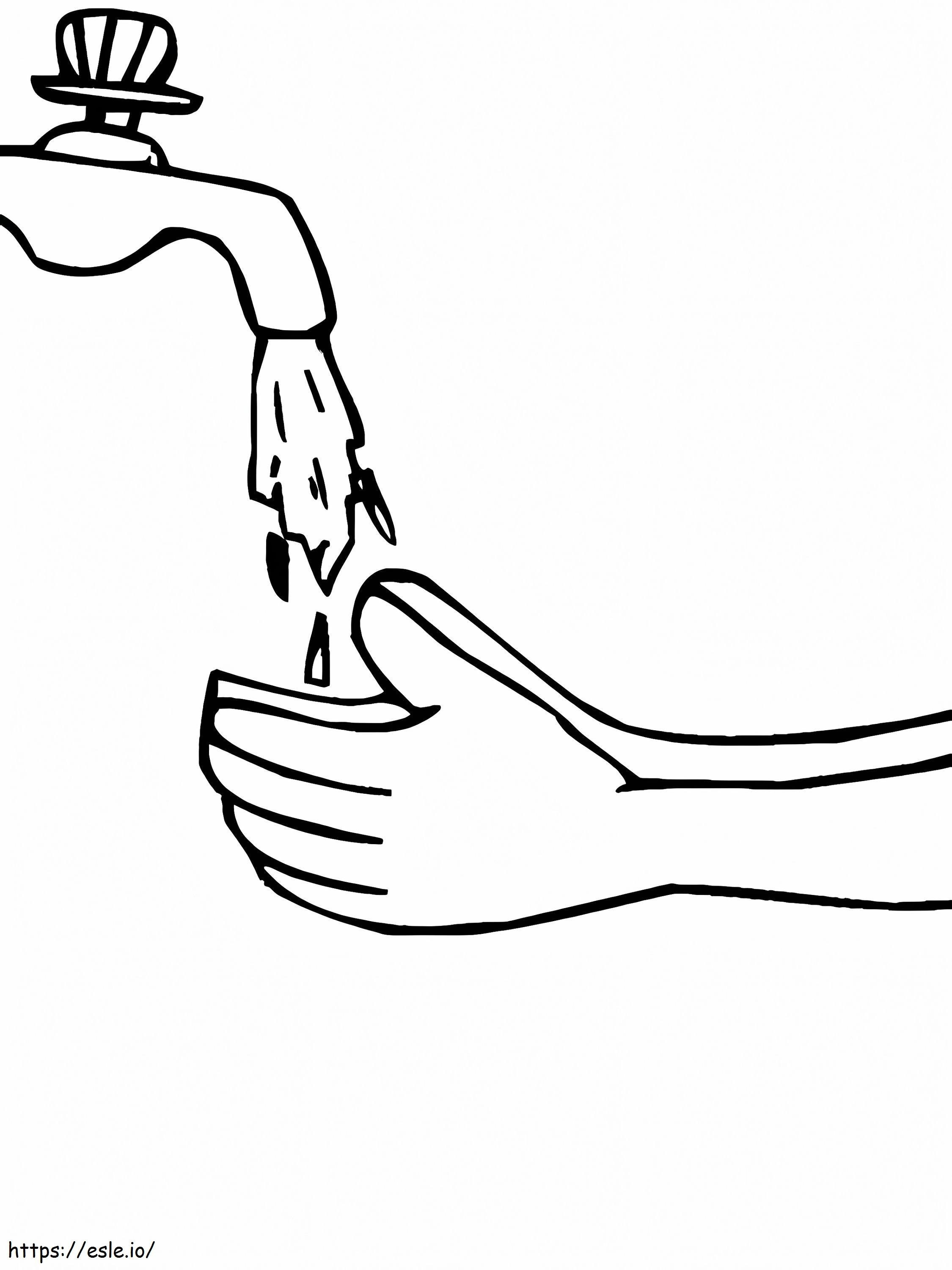 Kostenlos zum Ausdrucken: Waschen Sie Ihre Hände ausmalbilder