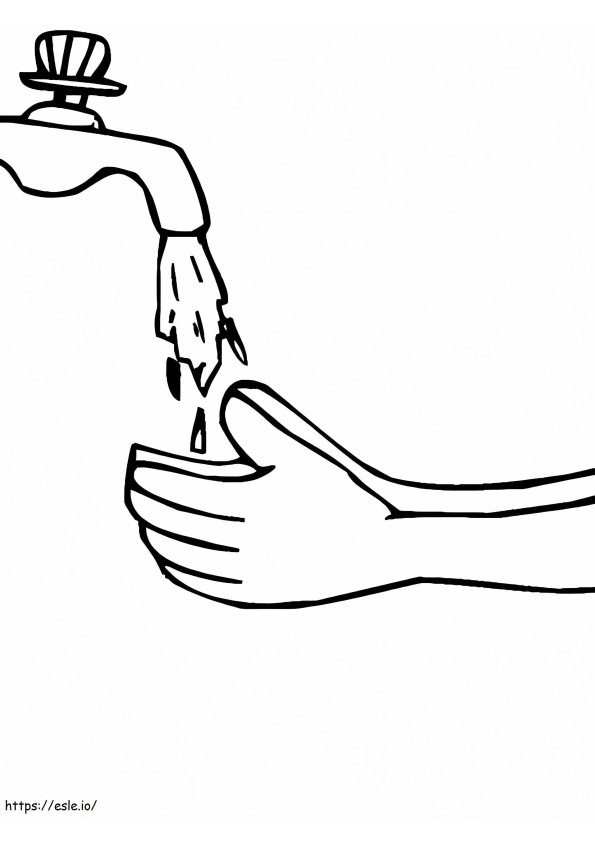 無料の印刷可能な手を洗ってください ぬりえ - 塗り絵