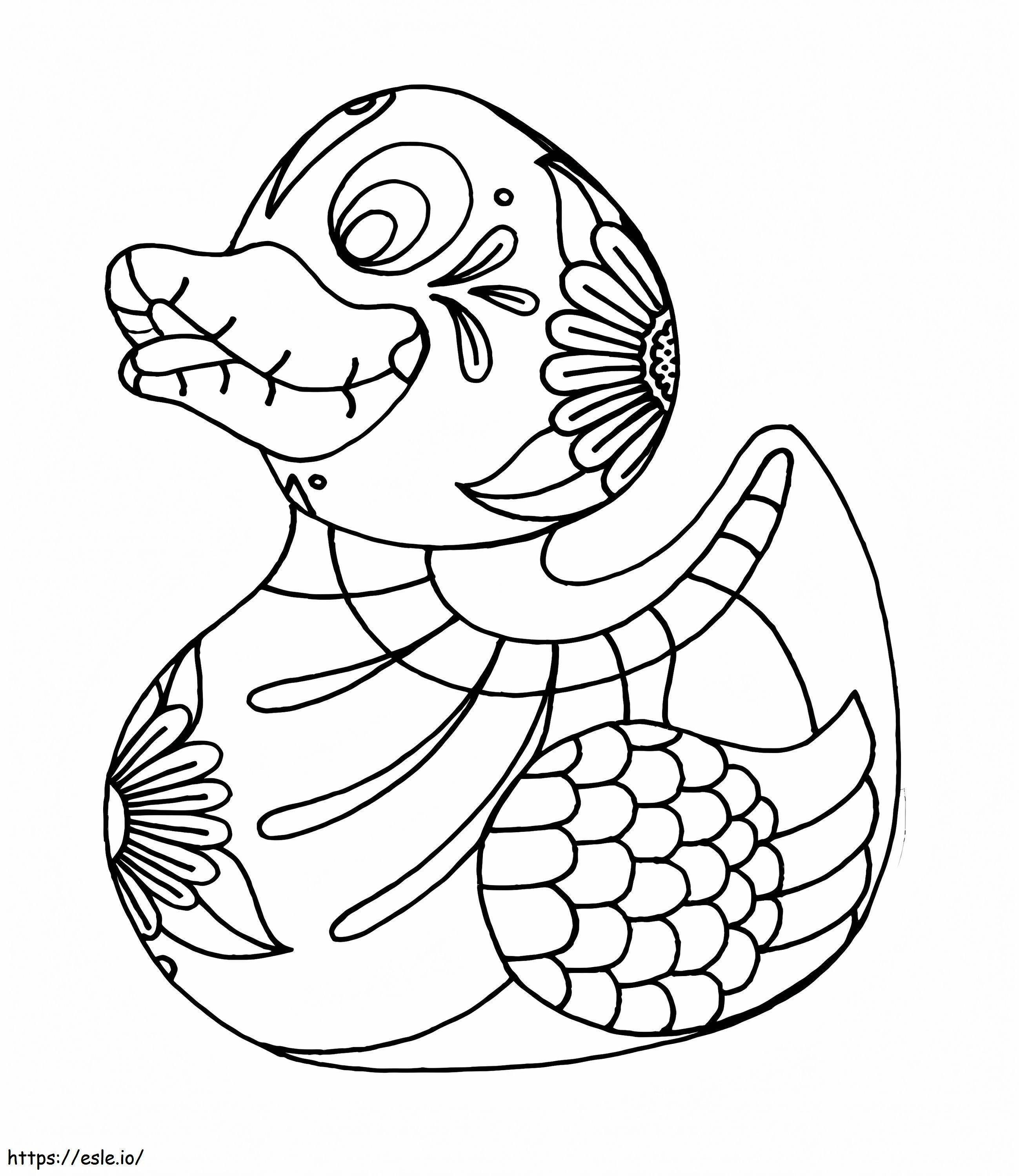 Zentangle Rubber Duck coloring page