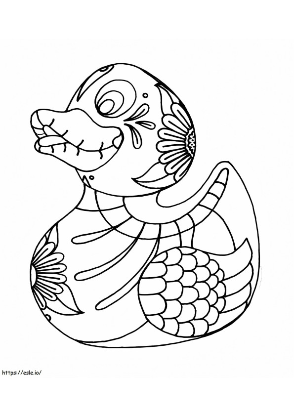Zentangle Rubber Duck coloring page