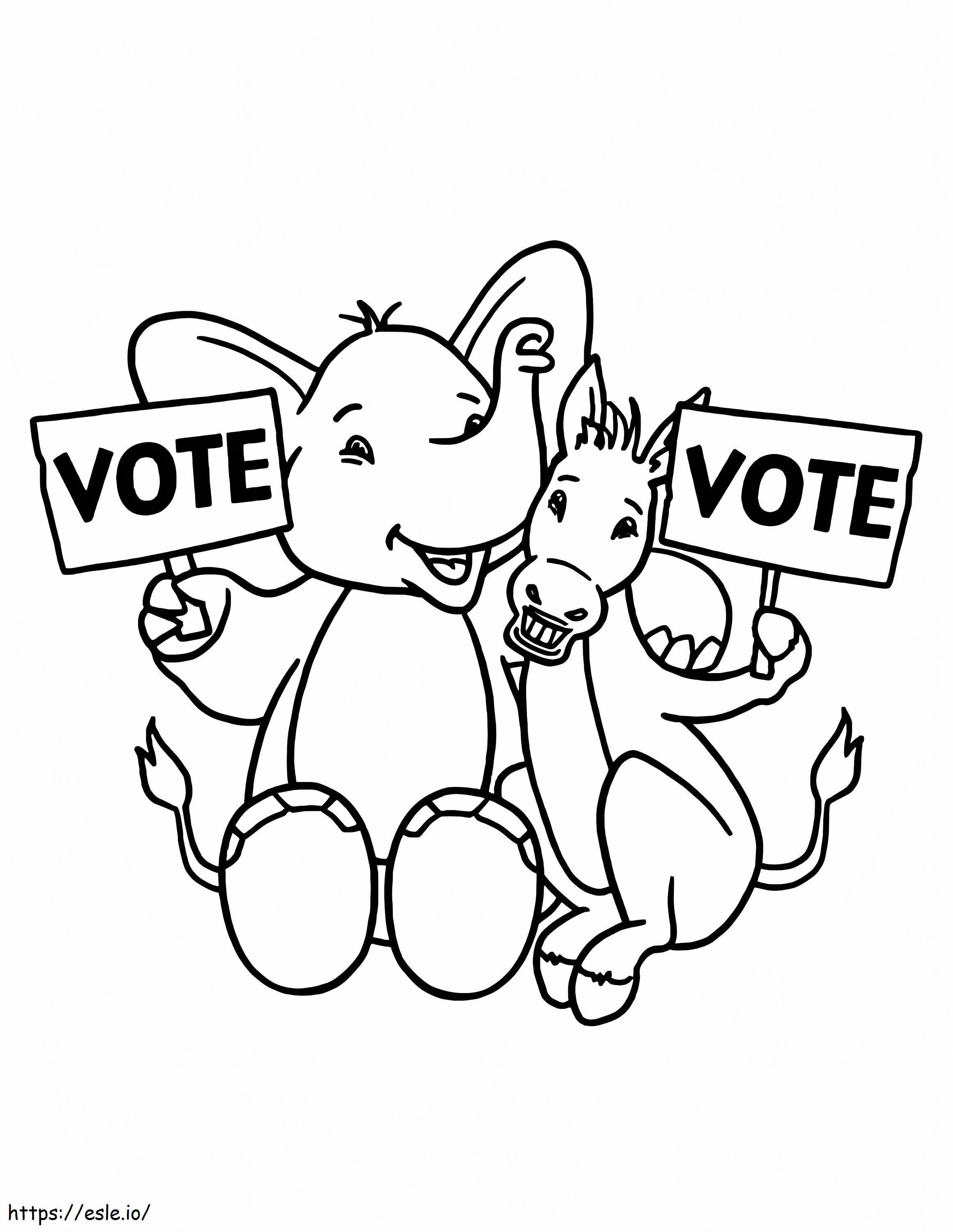 Election Day 5 coloring page
