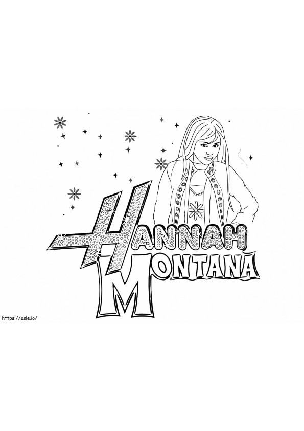 Gratis afdrukbare Hannah Montana kleurplaat