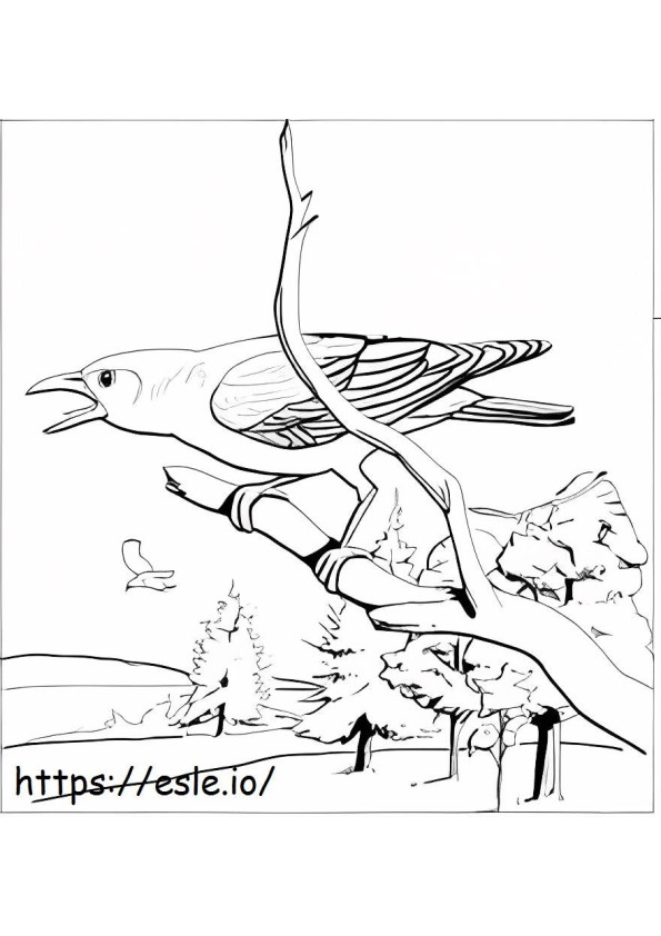 Coloriage Joli corbeau à imprimer dessin