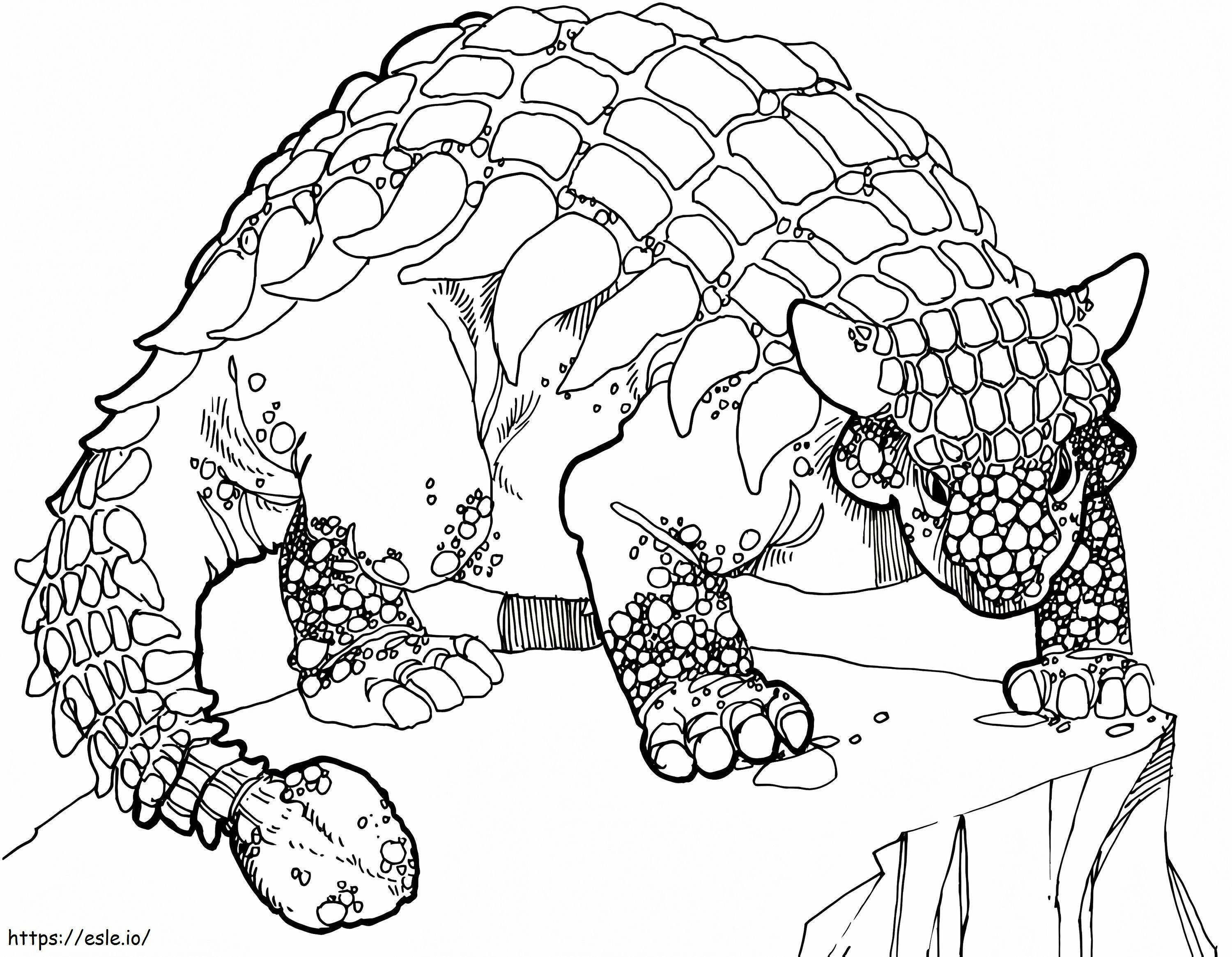 Ankylosaurus dinosaurus värityskuva
