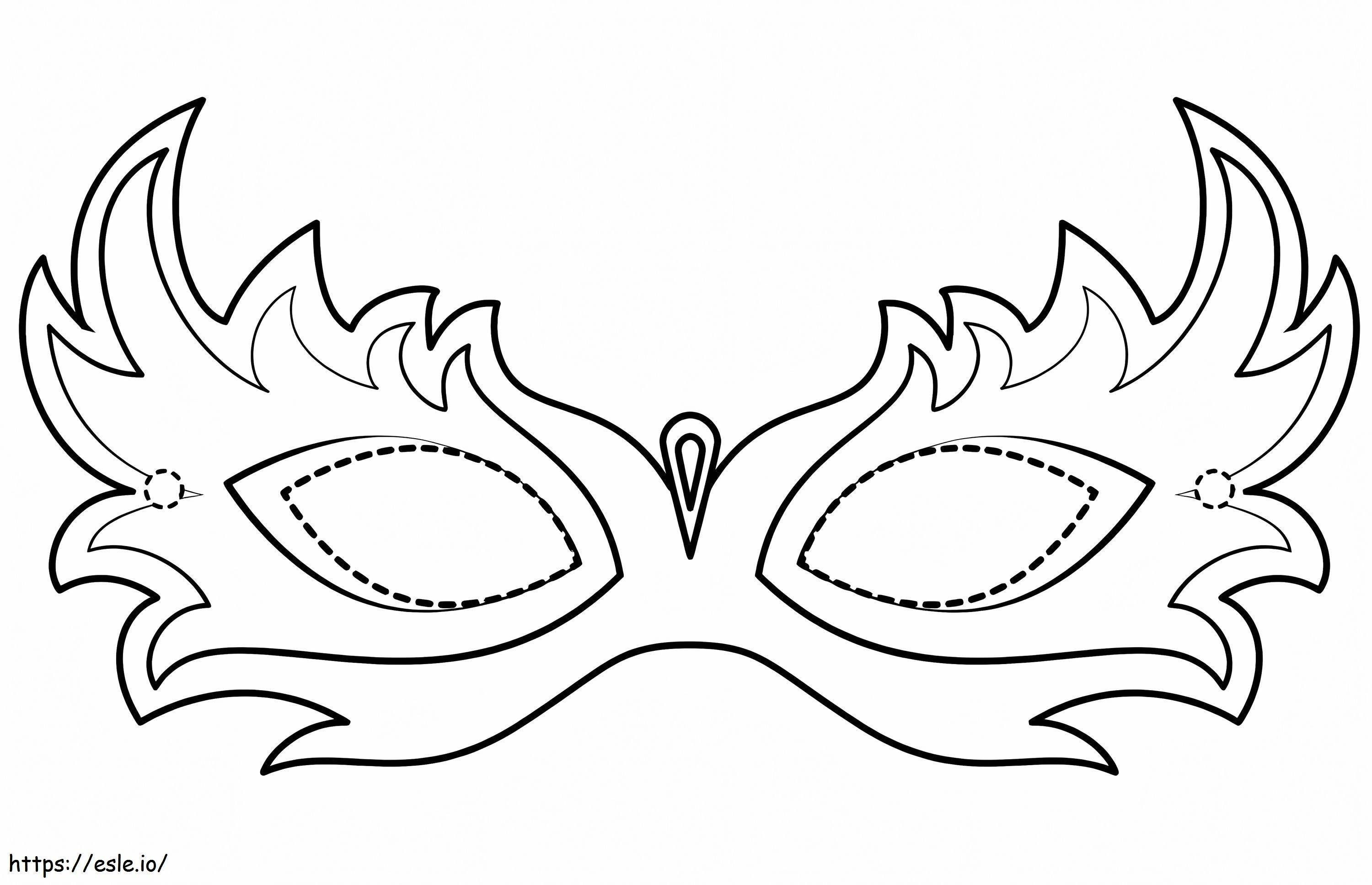 Máscara De Mascarada Mardi Gras para colorear