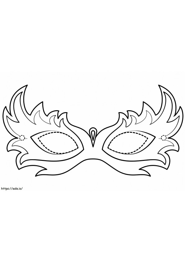 Coloriage Masque de mascarade Mardi Gras à imprimer dessin