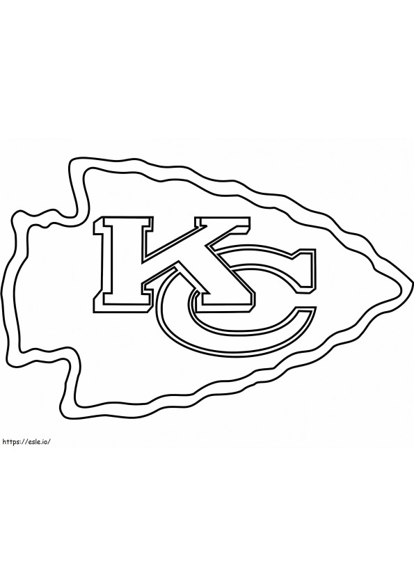 カンザスシティ・チーフスの無料ロゴ ぬりえ - 塗り絵