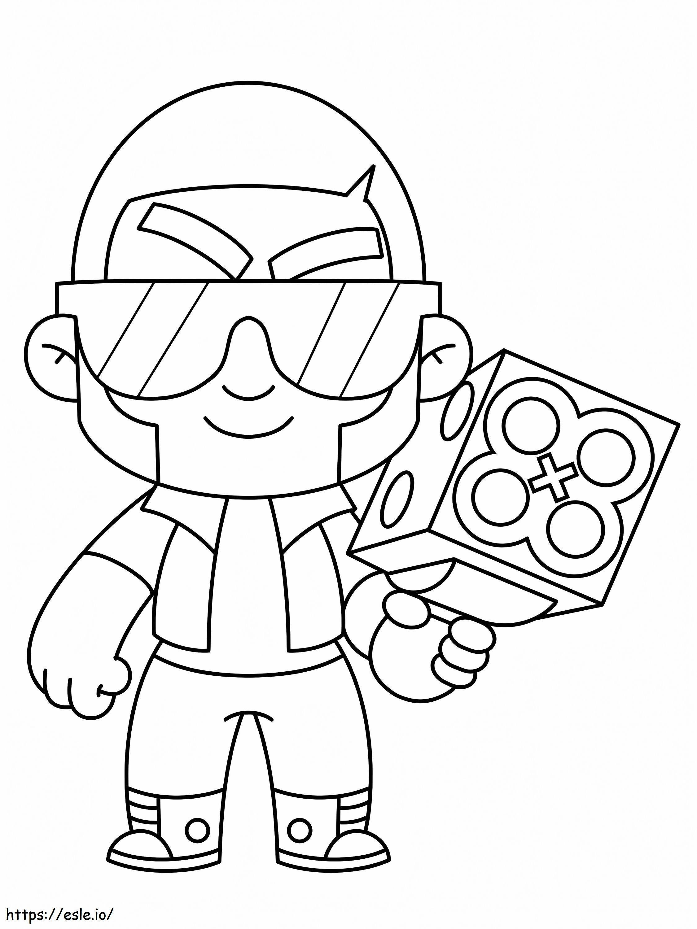 Brock Brawl Stars 768X1024 coloring page
