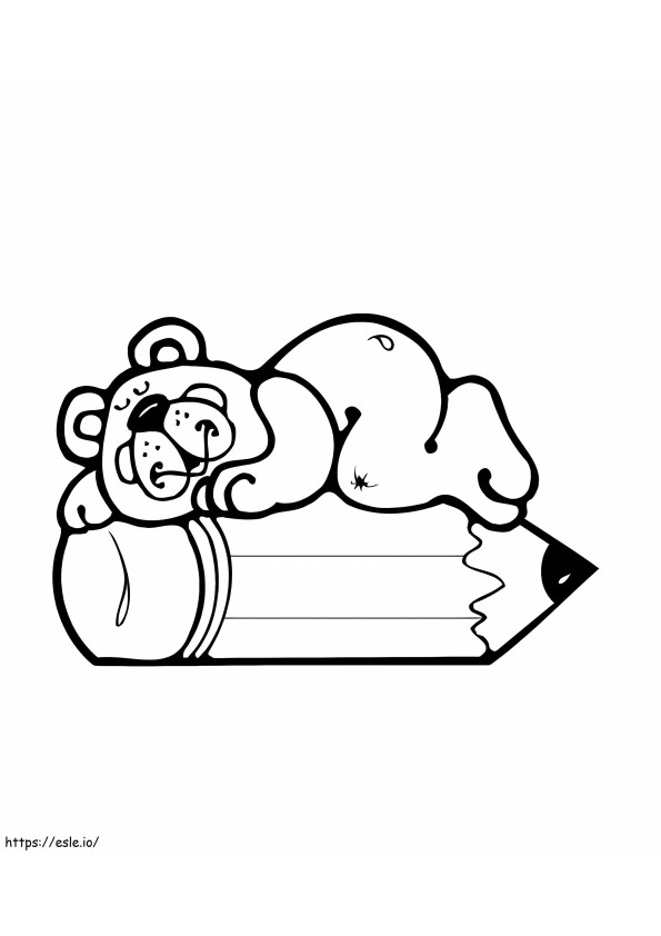 Bear Sleeping In Pencil
