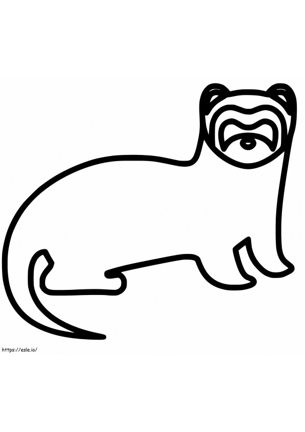 Very Simple Ferret coloring page