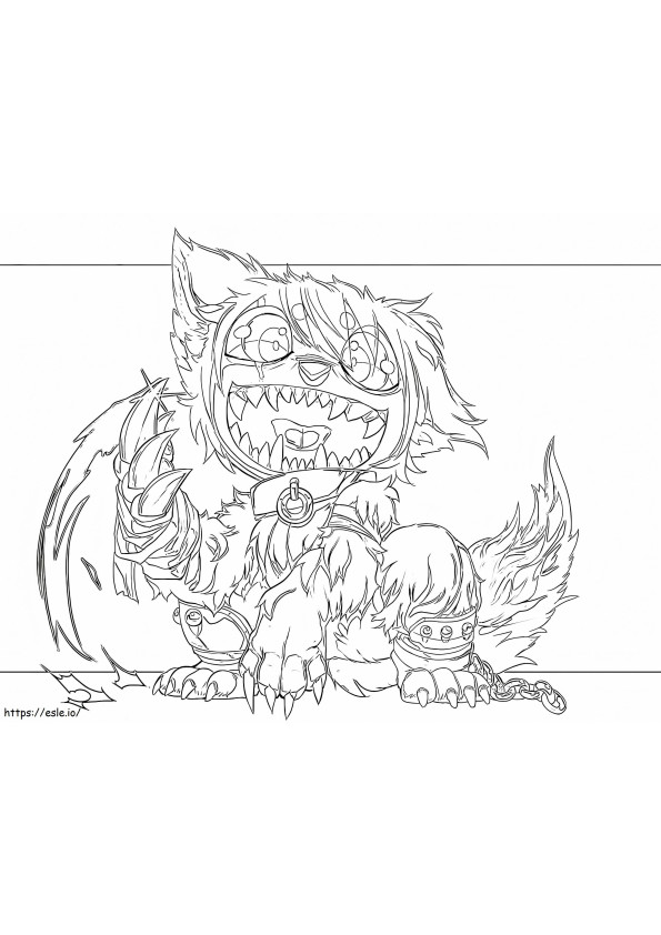 Evil Cat Horror coloring page