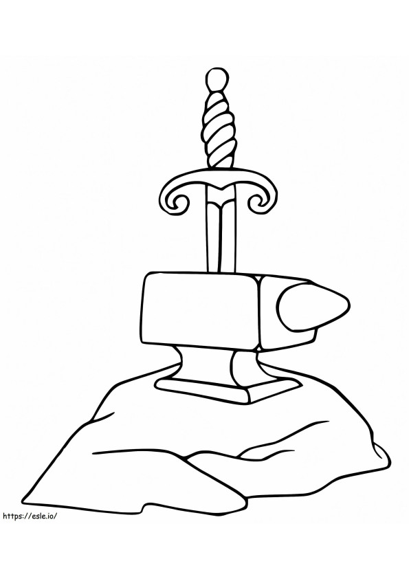 Sword In The Stone coloring page