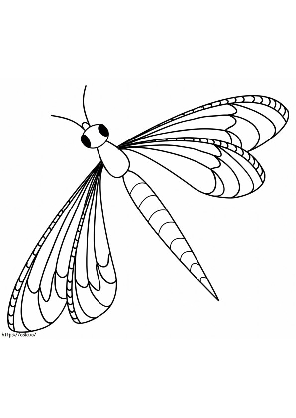 Dragonfly Flying coloring page