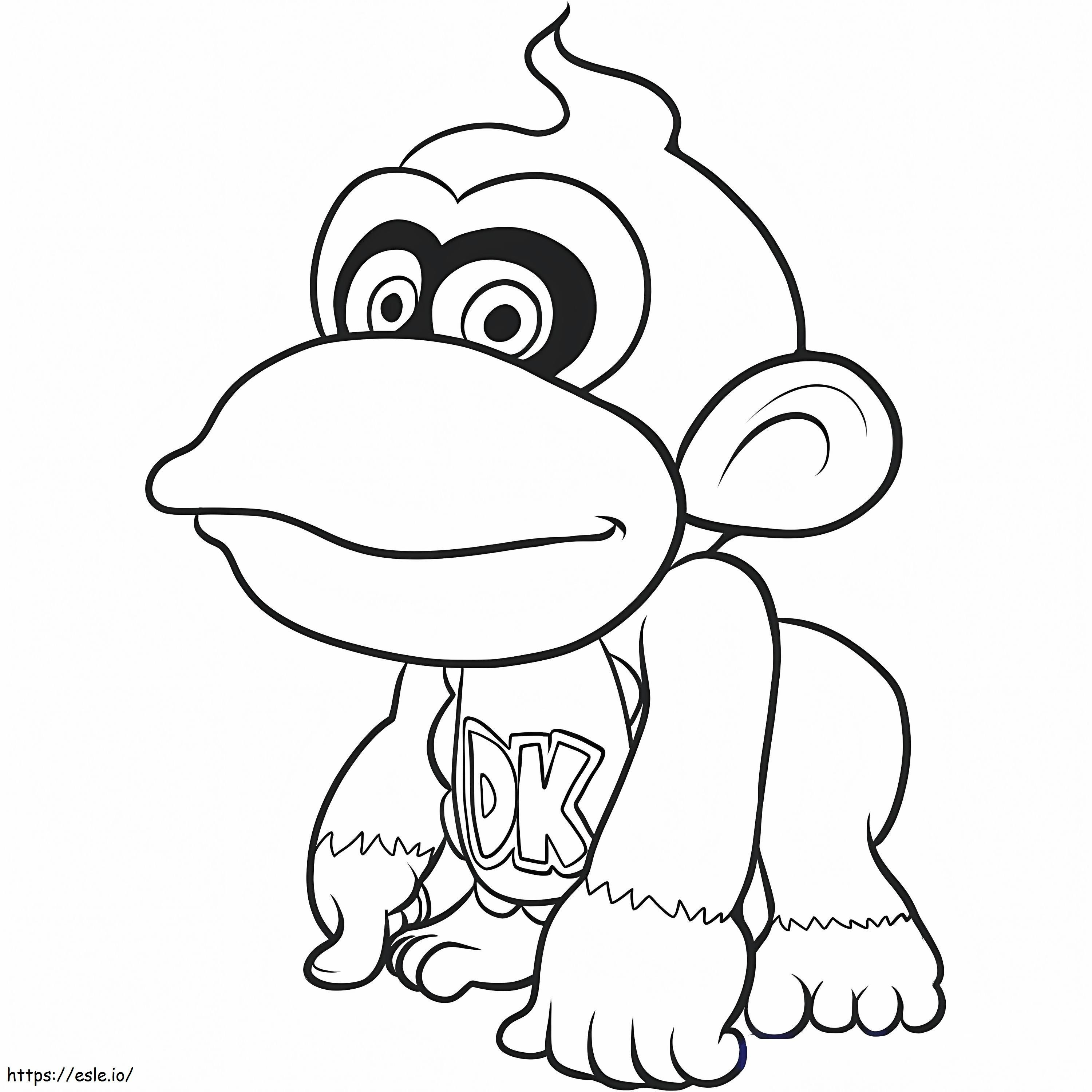 Baby Donkey Kong kleurplaat kleurplaat