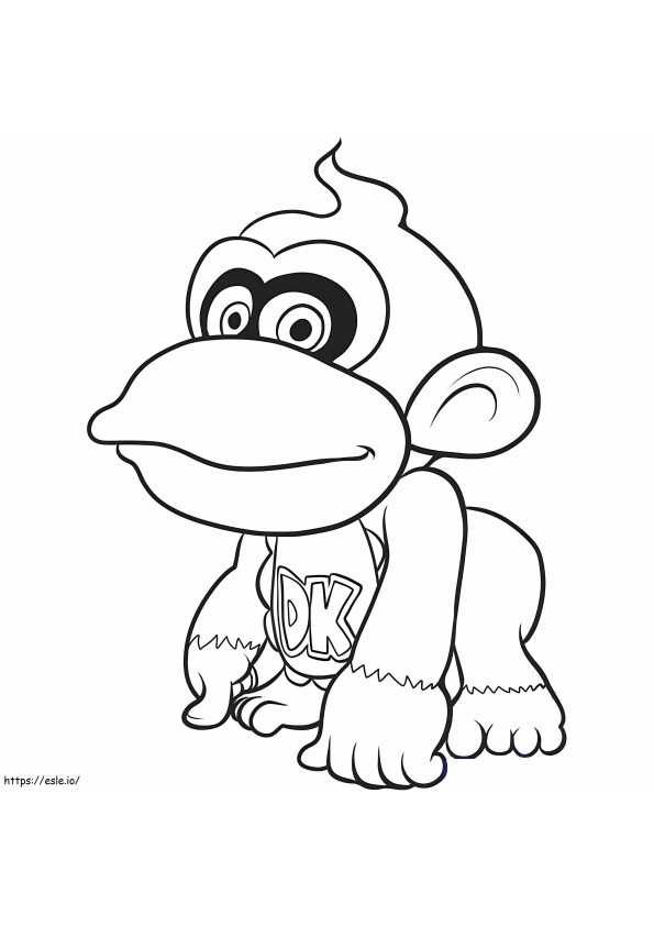 Baby Donkey Kong coloring page