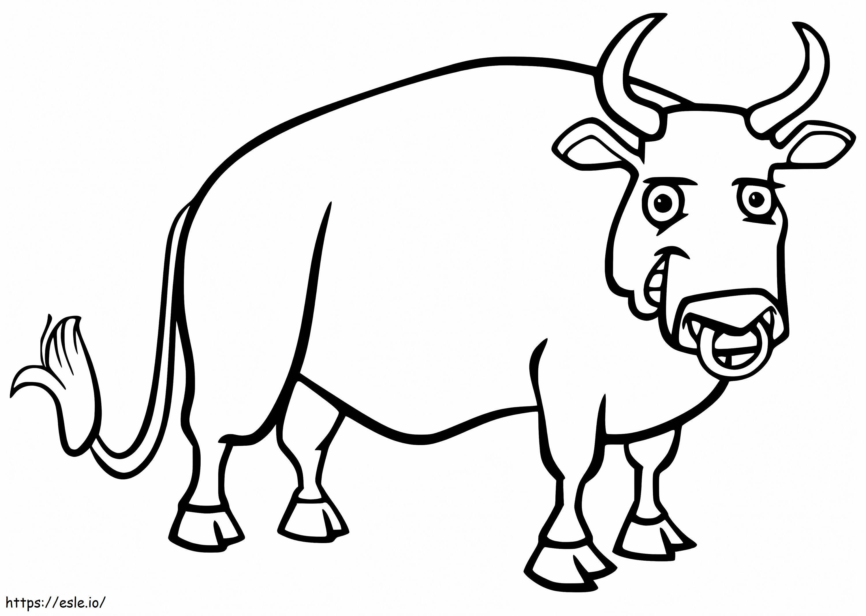 Bull Smiling coloring page