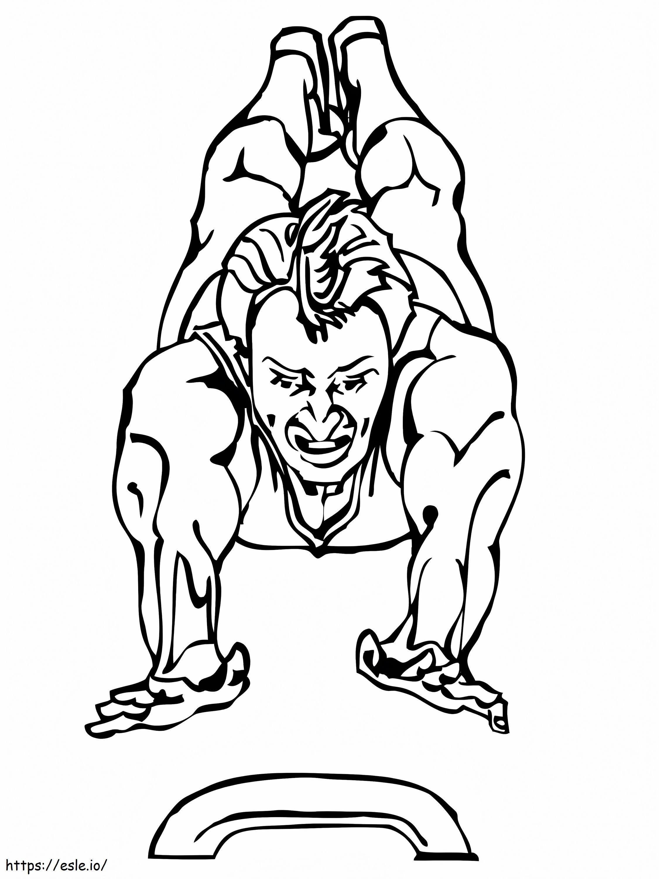Vault Artistic Gymnastics coloring page