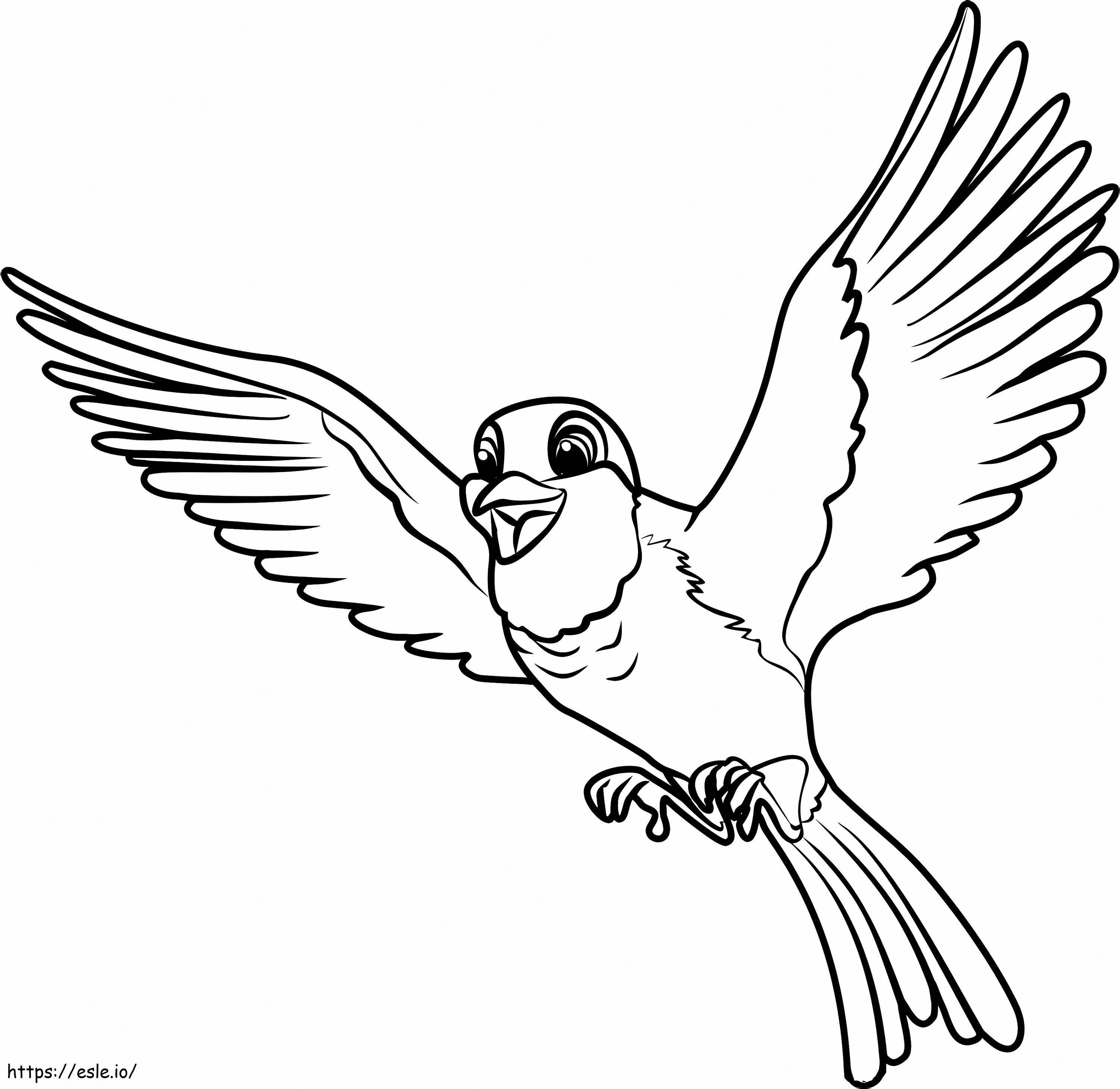 1531450977 Robin Flying A4 coloring page