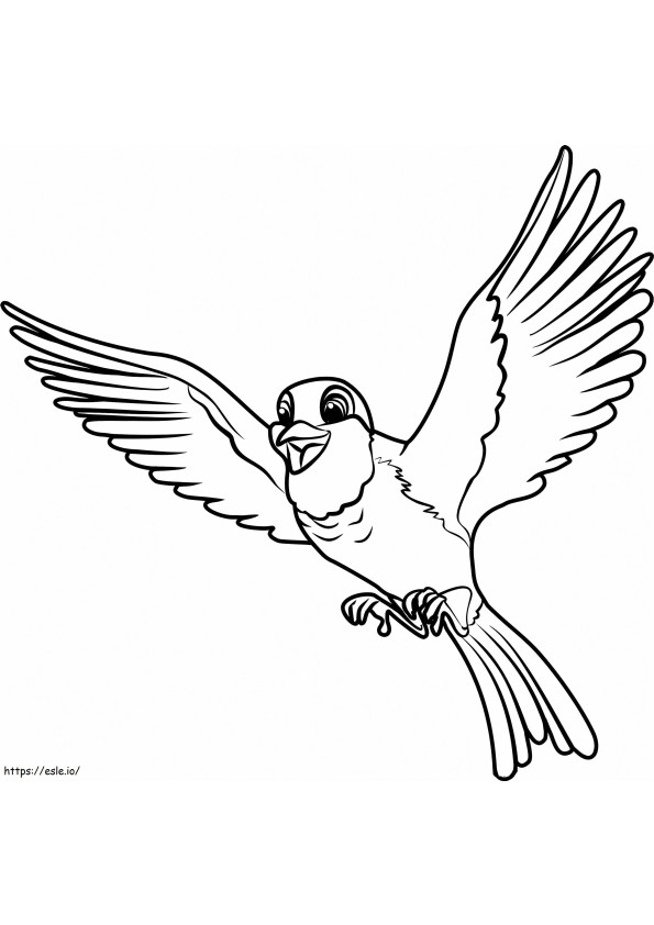 1531450977 Robin Flying A4 coloring page