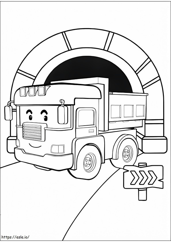 Robocar Poli Truck coloring page