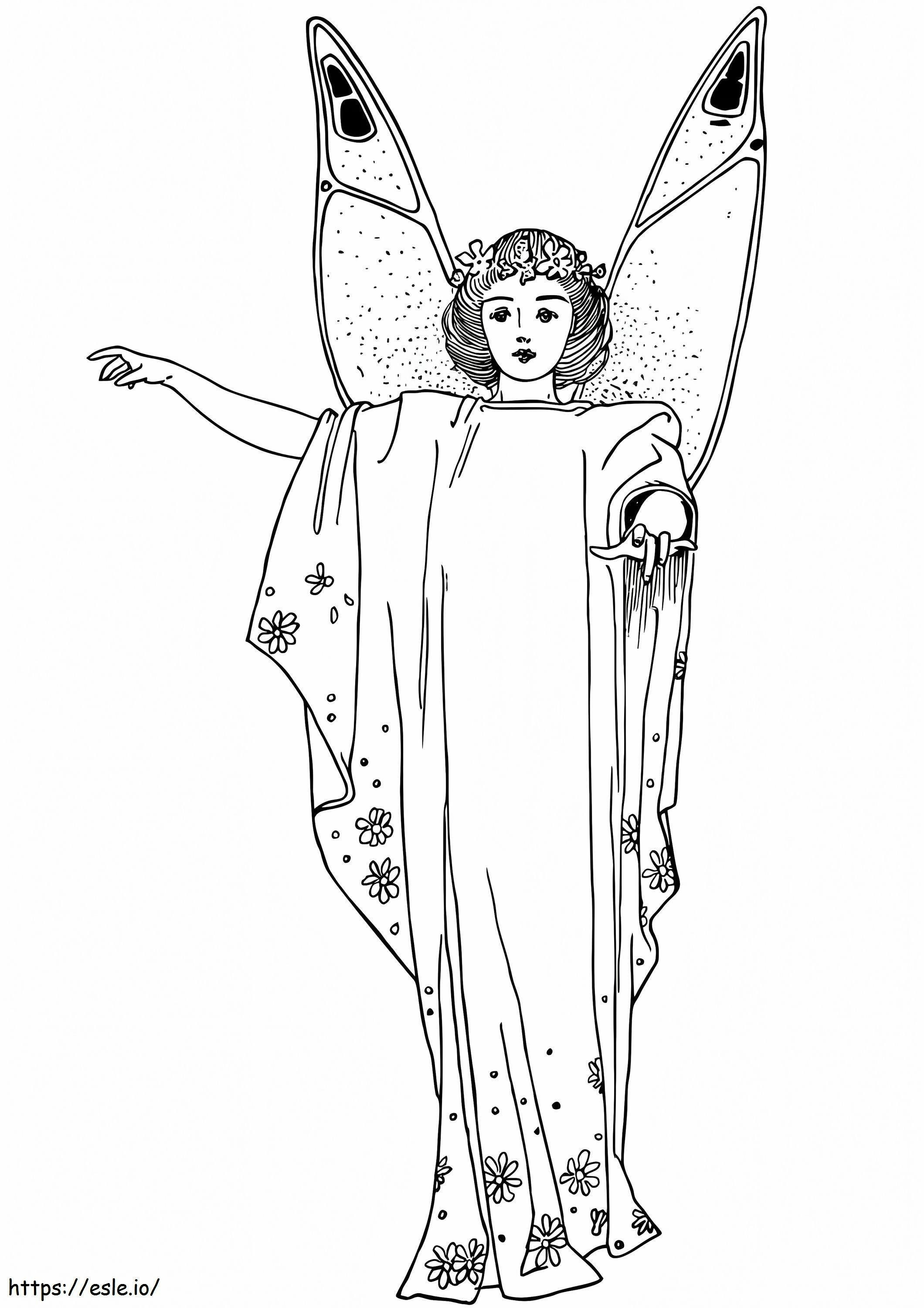 Vintage Fairy coloring page