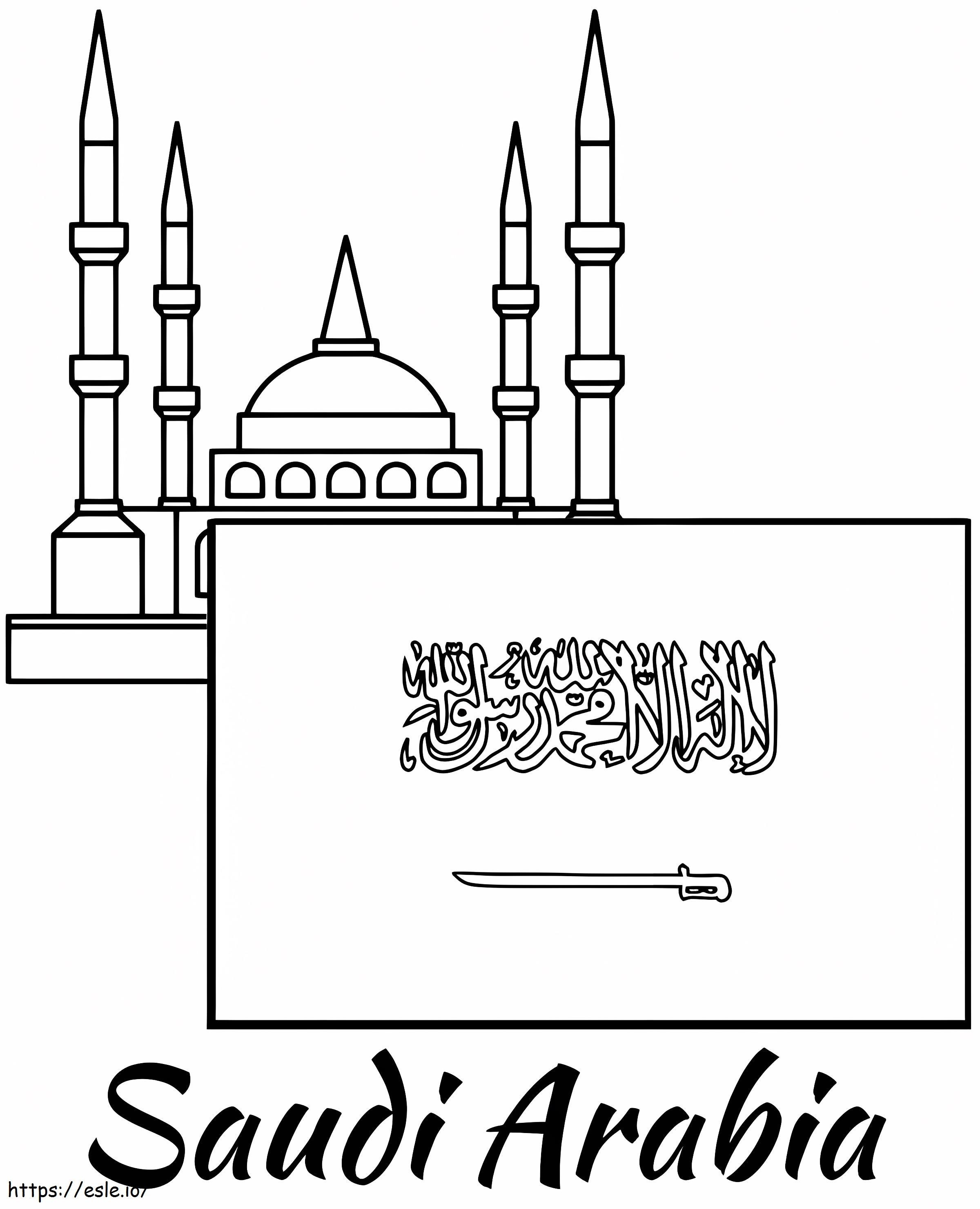 Coloriage Arabie Saoudite 1 à imprimer dessin
