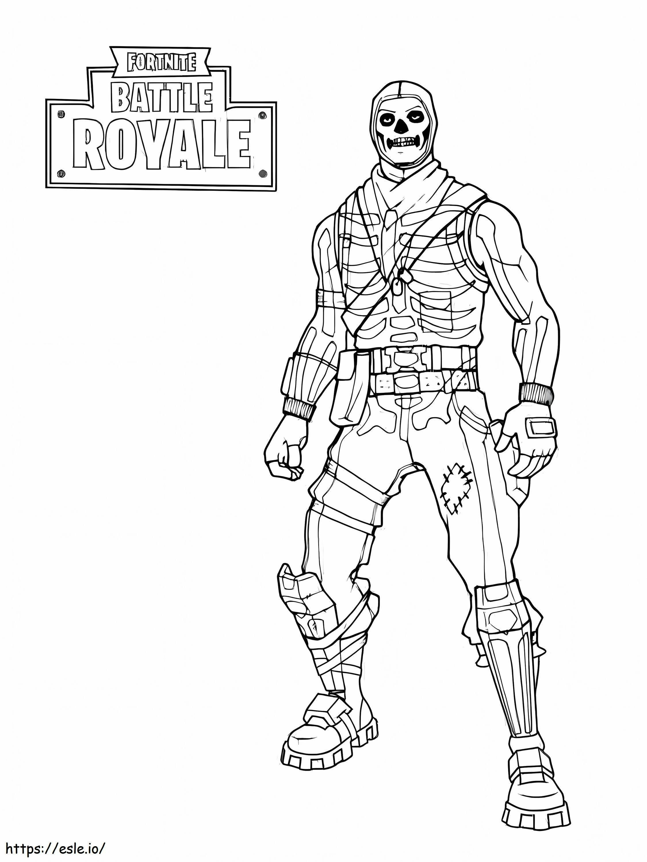 Skull Trooper Fortnite coloring page