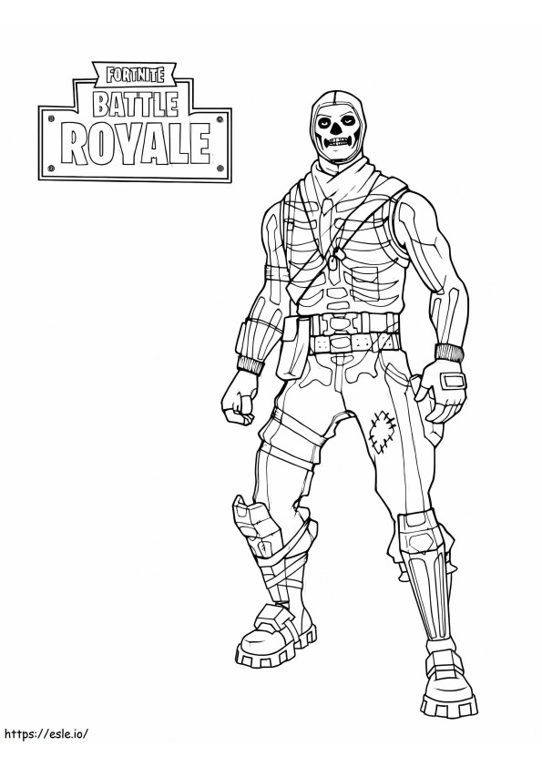 Skull Trooper Fortnite coloring page