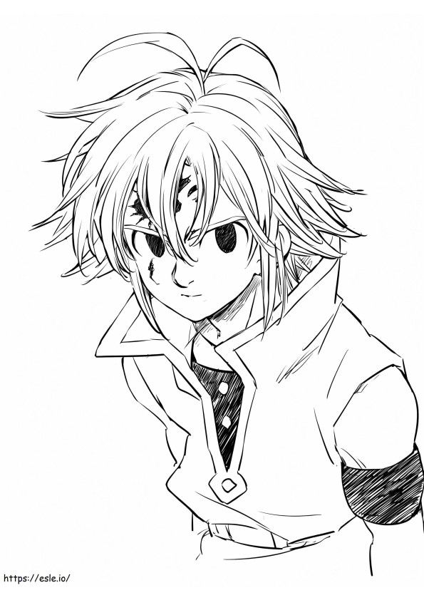 Meliodas Of The Seven Deadly Sins coloring page