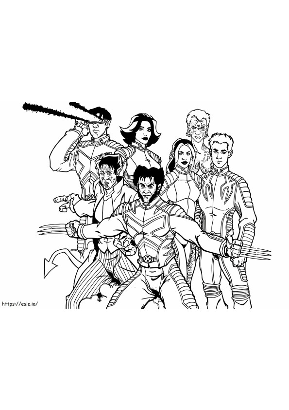 Coloriage Évolution des X Men à imprimer dessin