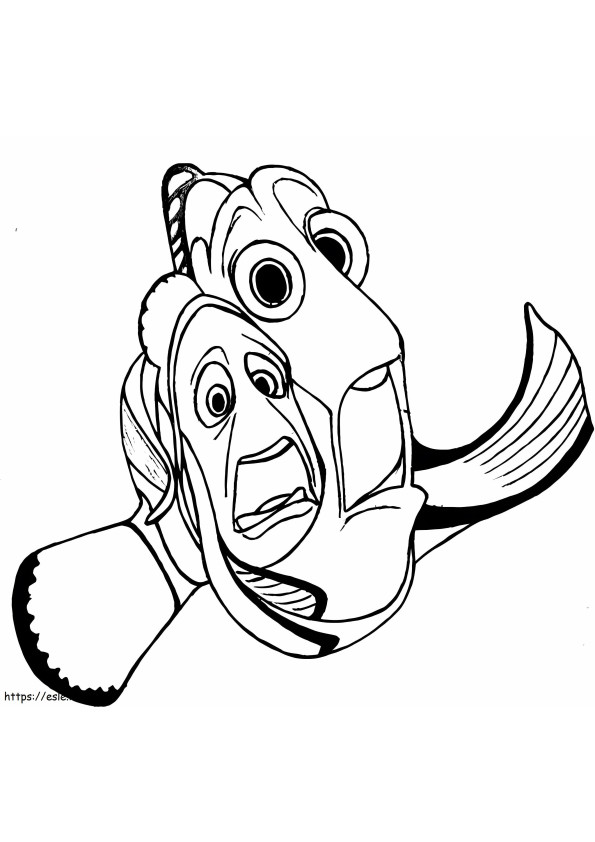 Scary Nemo coloring page