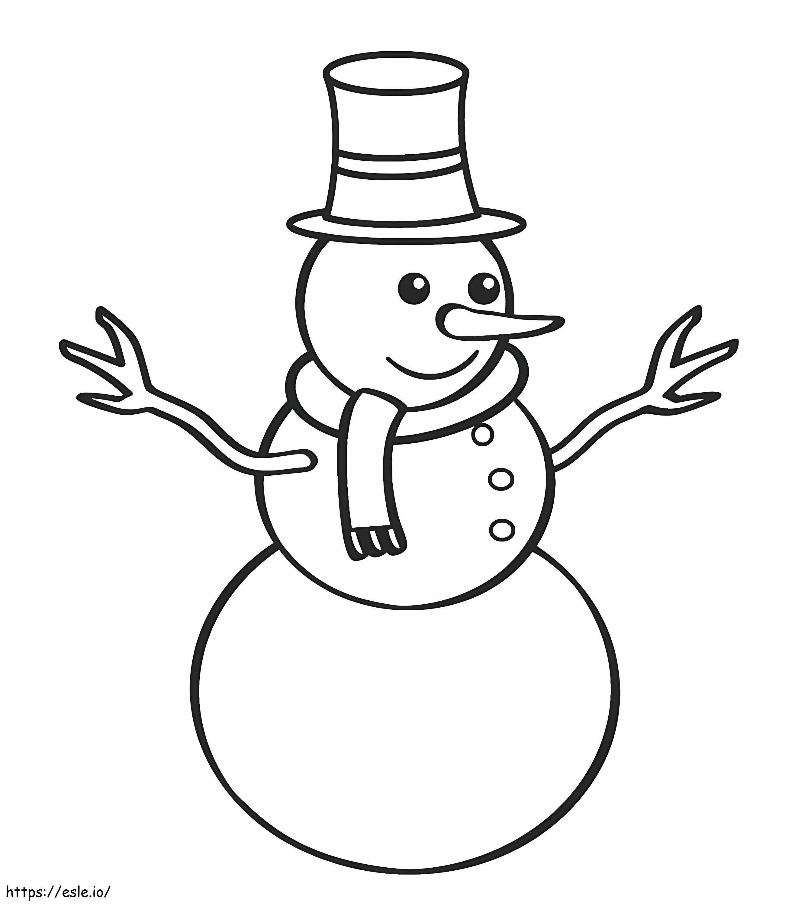 Awesome Snowman coloring page