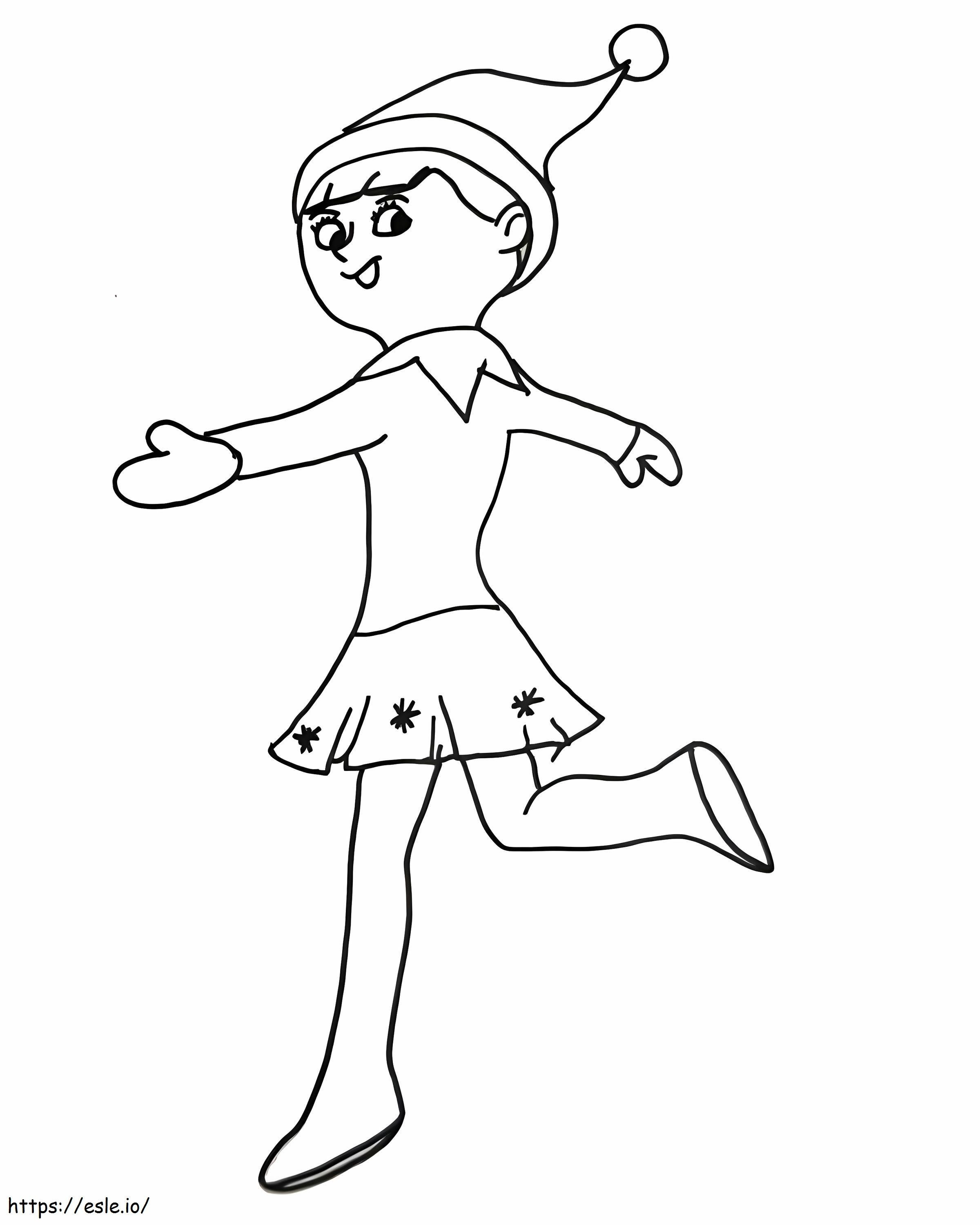 Staggering Elf On The Shelf coloring page